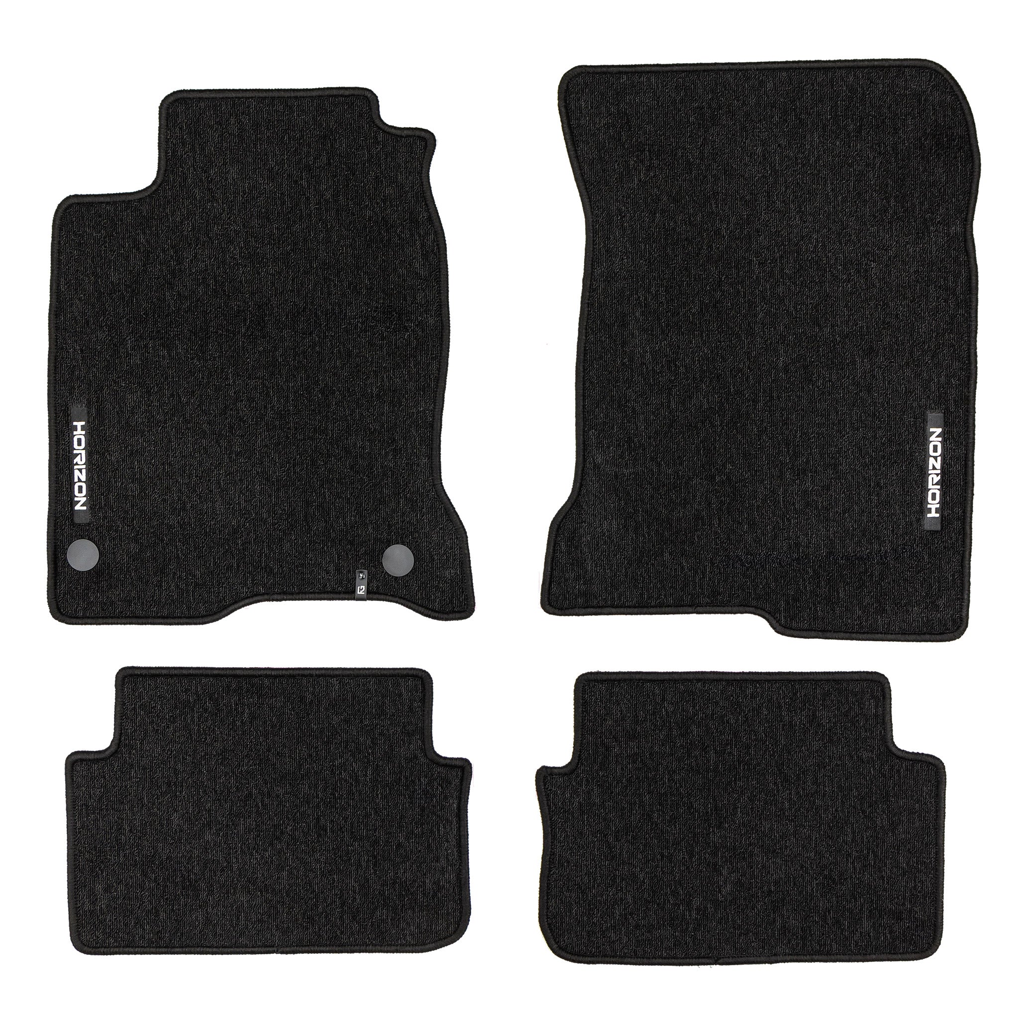 Velours Fußmatten für Renault Laguna III 2007-2015 Autoteppich Schwarz 4 tlg