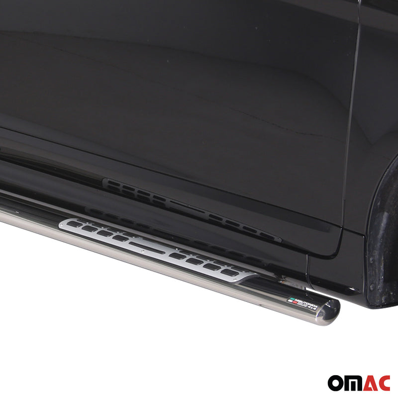 Edelstahl Seitenschweller Schwellerrohre für Volvo XC60 2014-2017 Silber