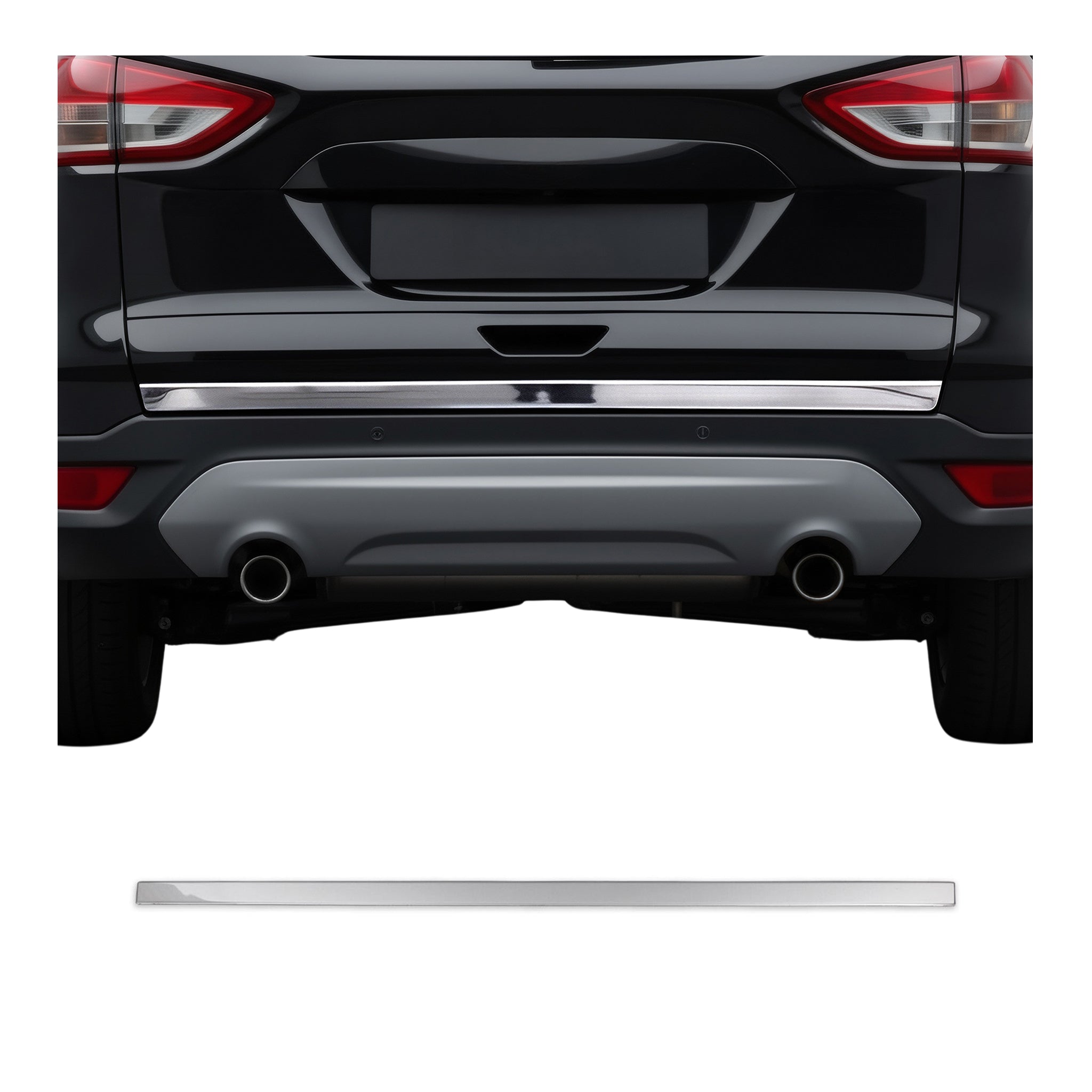 Kofferraumleiste Heckklappe Leiste für Ford Kuga II 2012-2019 Edelstahl Chrom