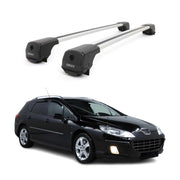 Dachträger Grundträger für Peugeot 407 Kombi 2004-2011 Aluminium 75kg Grau 2tlg