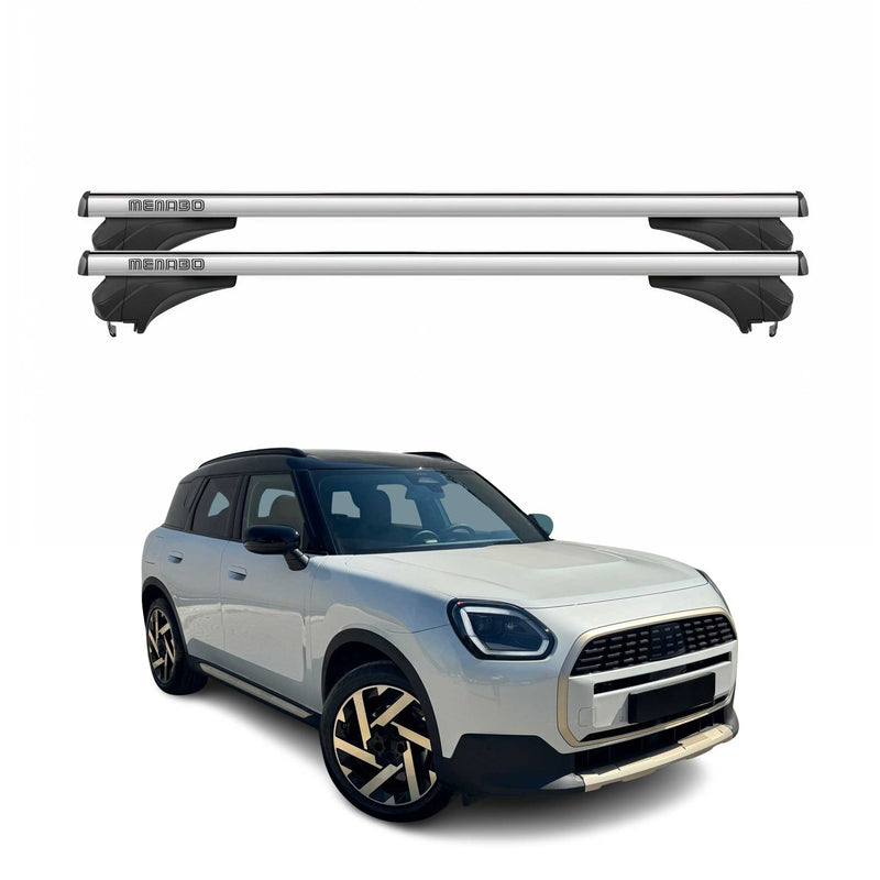 Menabo Dachträger Grundtäger für Mini Countryman U25 2023-2025 Alu Silber 2 tlg
