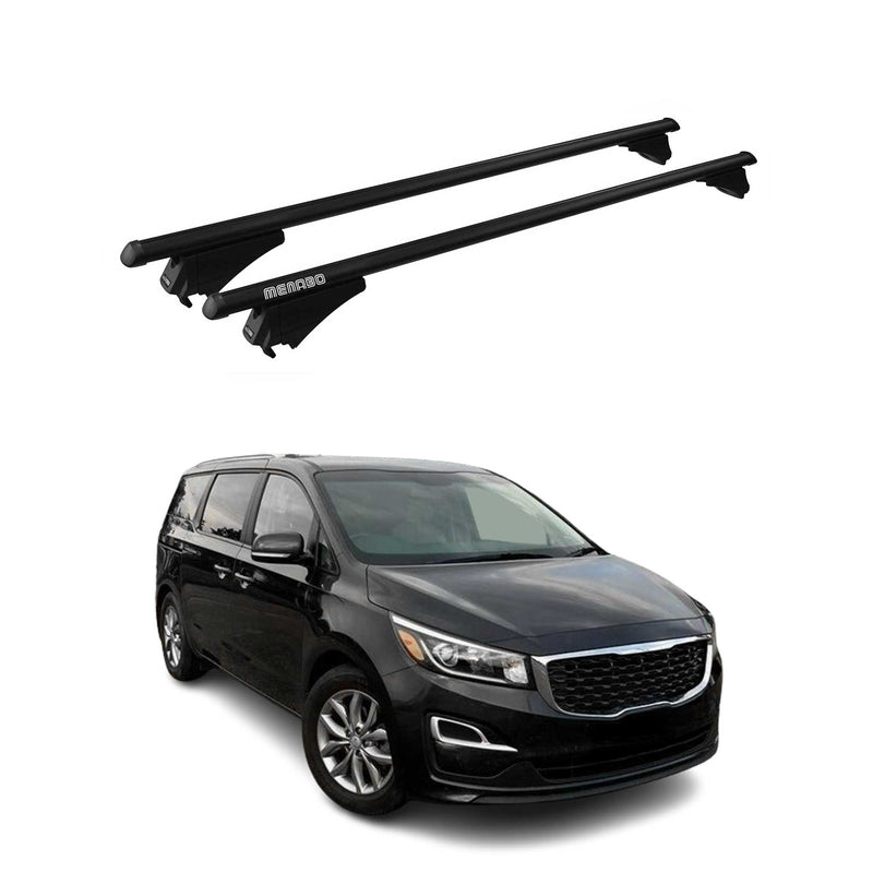 Menabo Dachträger Grundtäger für Kia Grand Carnival 2014-2020 75kg Alu Schwarz