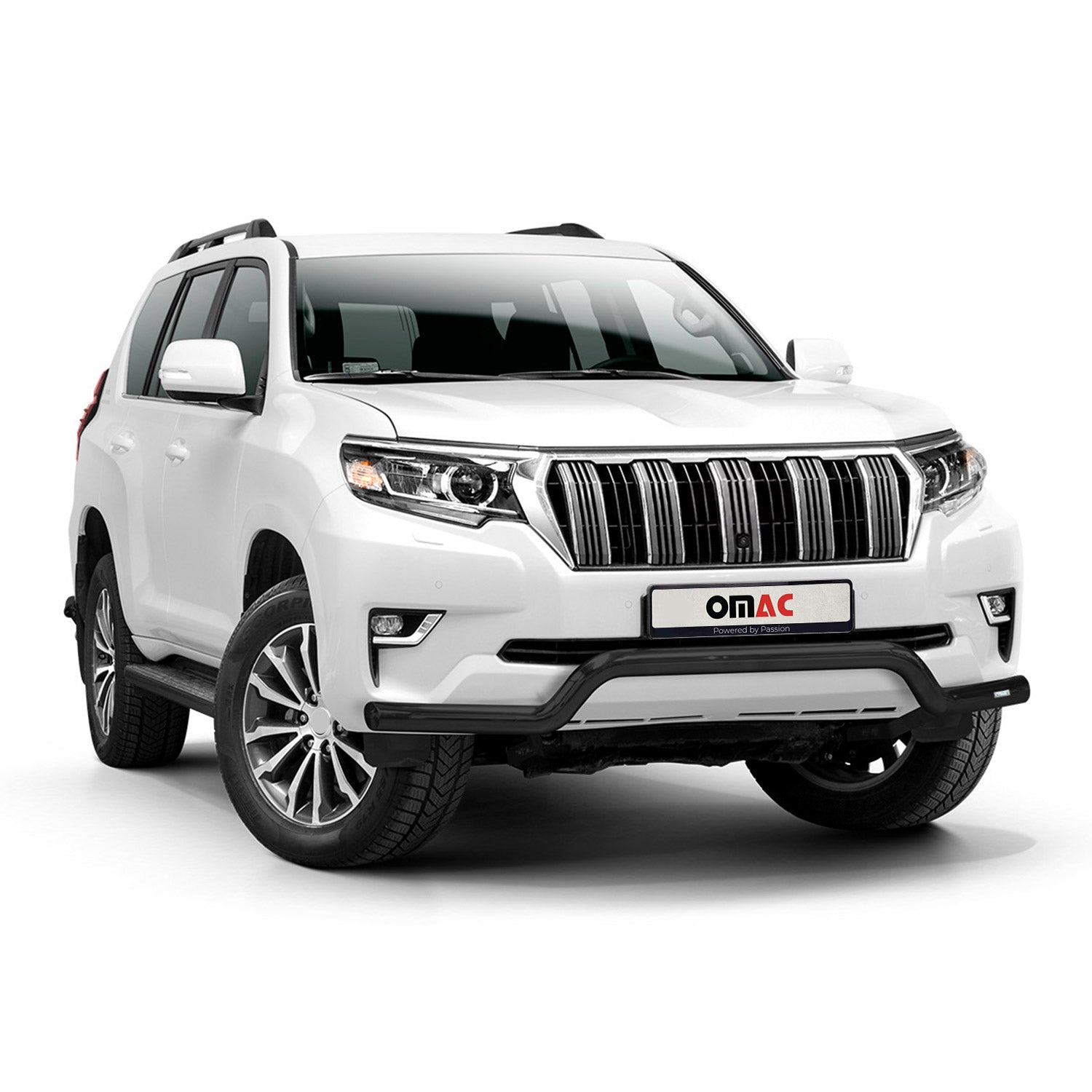 Edelstahl Frontschutzbügel für Toyota Land Cruiser 150 2019-2023 ABE Schwarz
