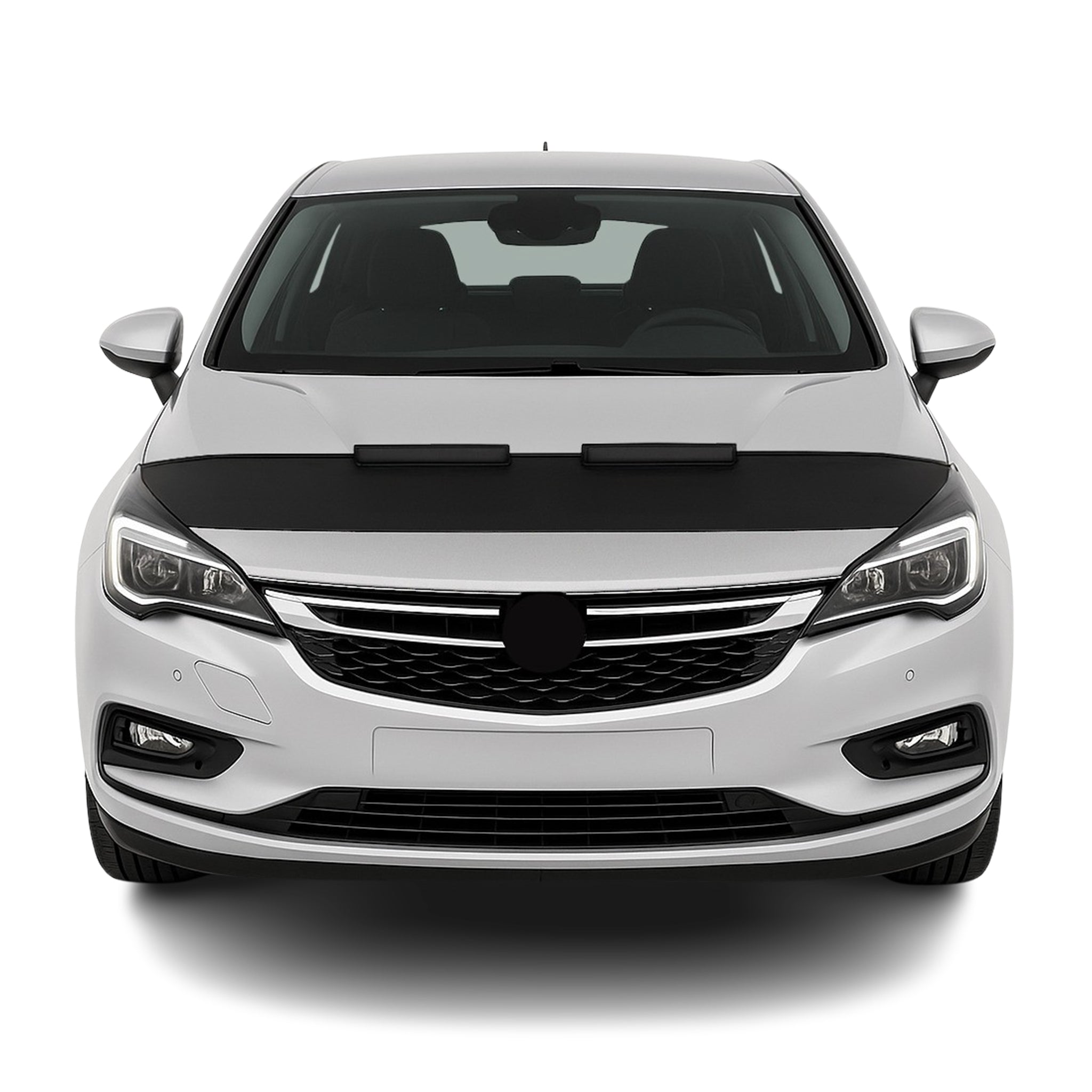Haubenbra Steinschlagschutz Bonnet Bra für Opel Astra K 2015-2021 Schwarz Halb