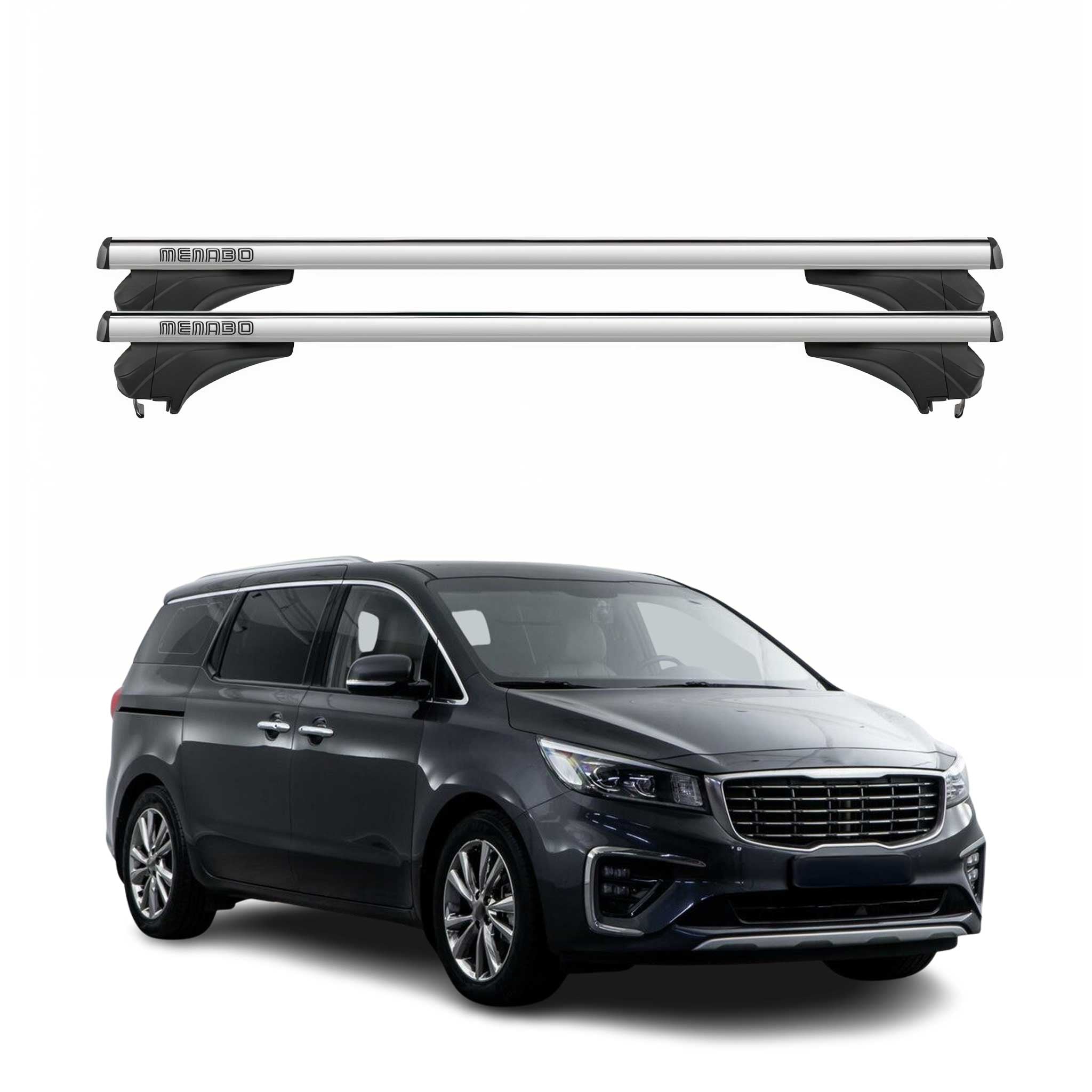 Menabo Dachträger Grundtäger für Hyundai Tucson NX4 2022-2026 Alu Silber 2 tlg