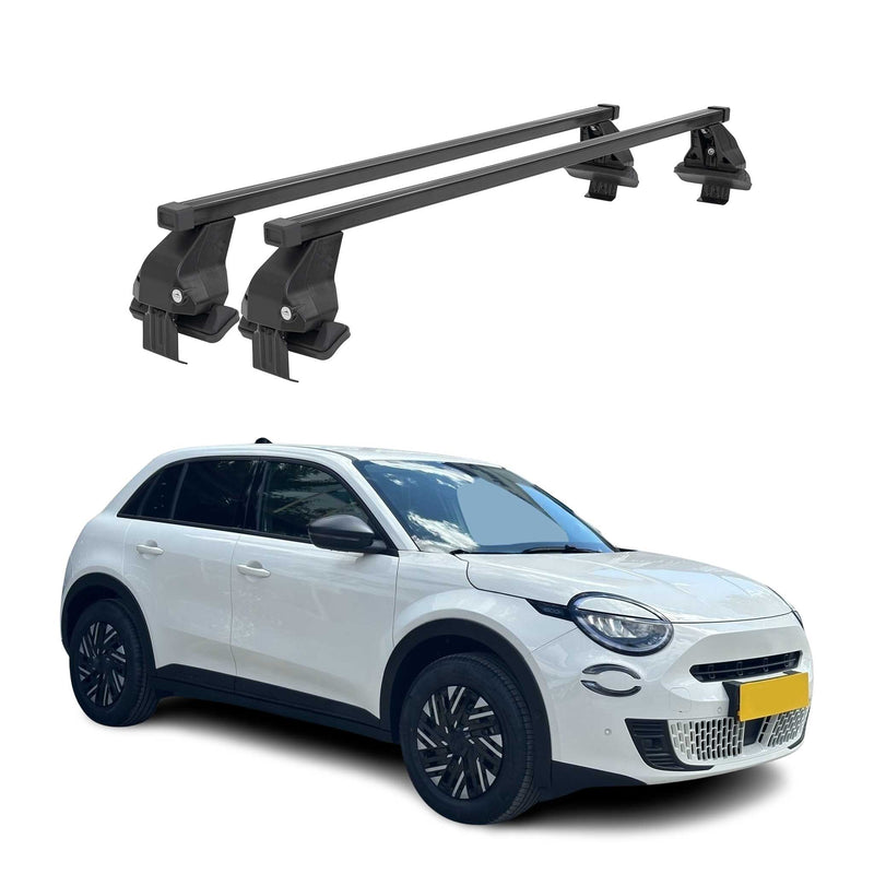 Menabo Dachträger Grundtäger für Fiat 600/600E 2023-2025 75kg Schwarz Stahl 2tlg