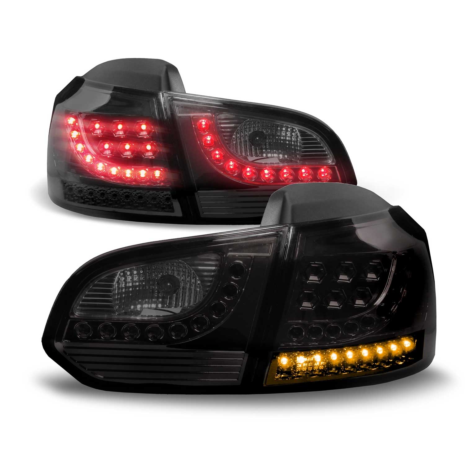 Rückleuchten für VW Golf 6 2008-2012 schwarz 4tlg