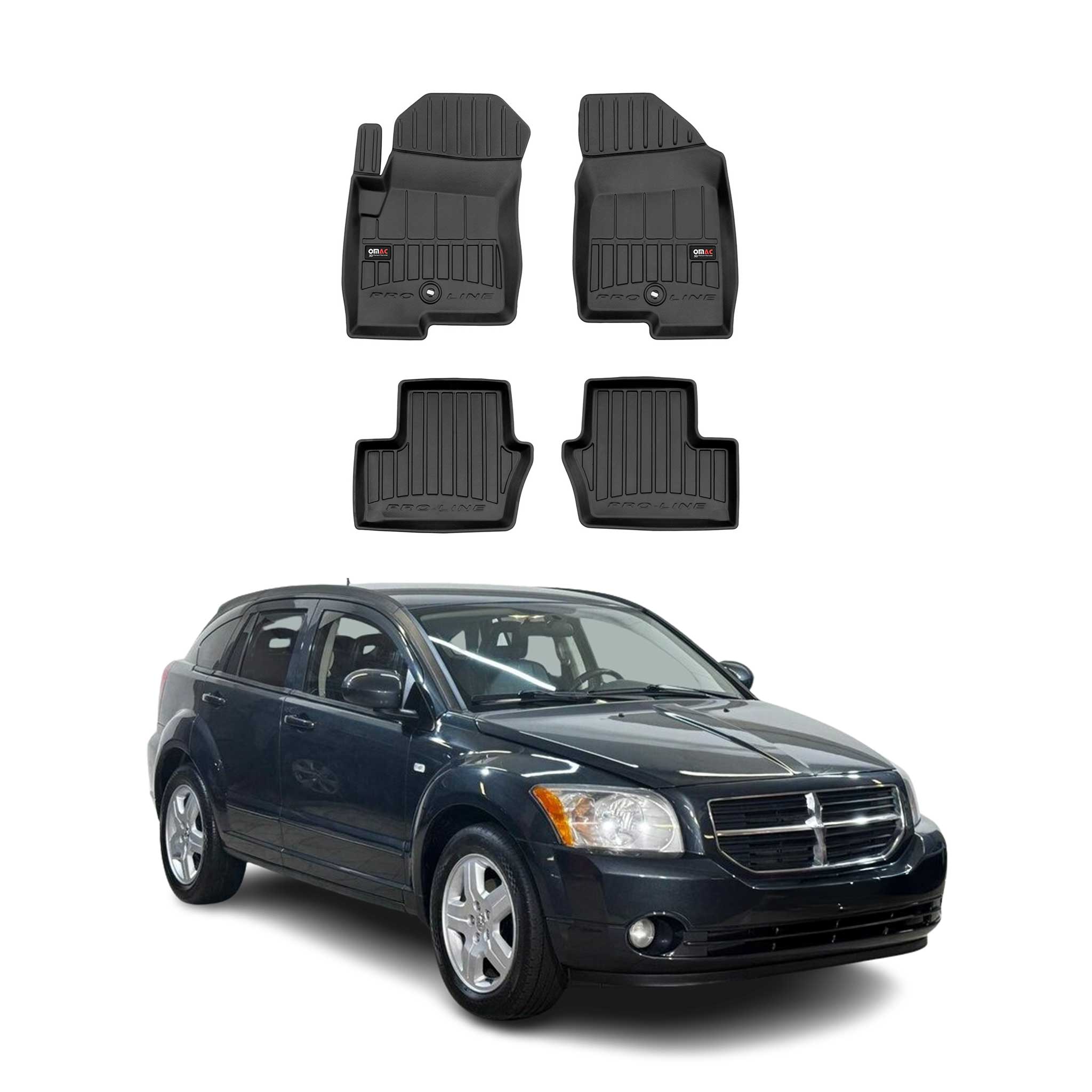 OMAC Gummi Fußmatten für Dodge Caliber 2006-2012 Premium TPE Automatten 4tlg