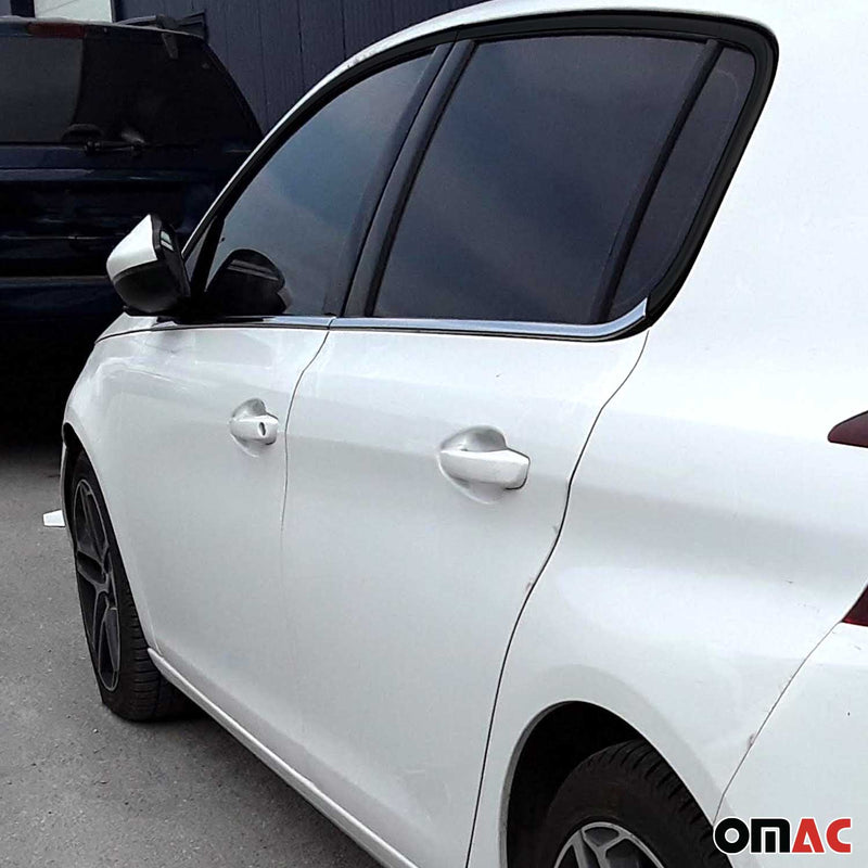 Fensterleisten Zierleisten für Peugeot 308 2014-2021 Edelstahl Chrom 4tlg