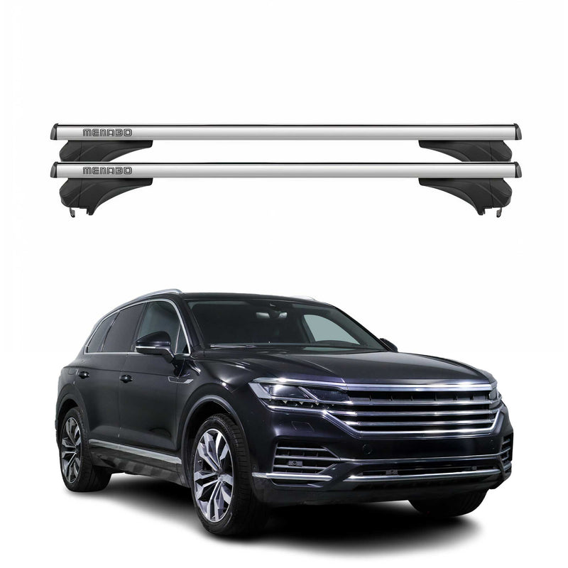 Menabo Dachträger Grundtäger für VW Touareg III 2018-2025 Aluminium Silber 2 tlg