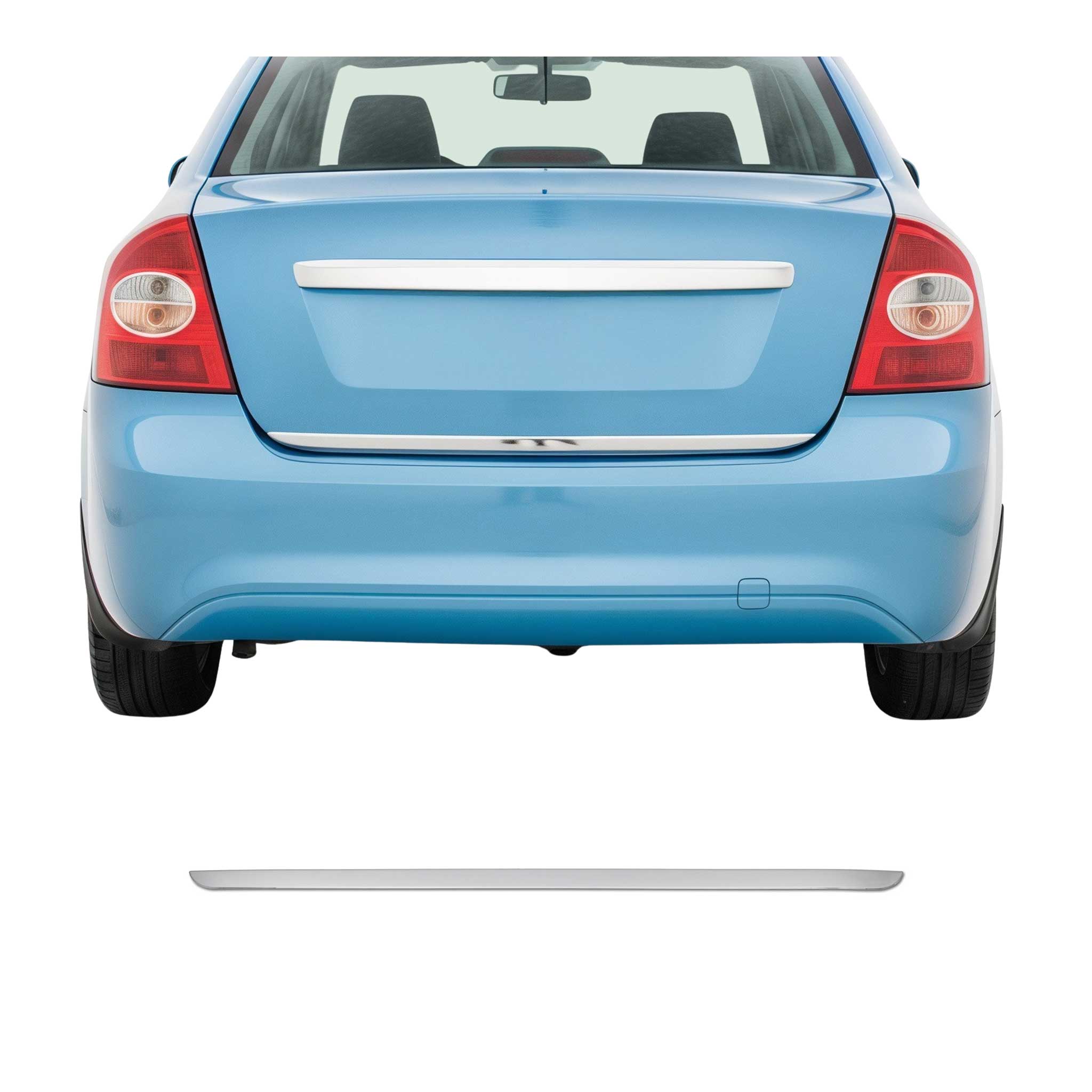 Kofferraumleiste Heckleiste für Ford Focus Limo 2010-2015 Edelstahl Chrom