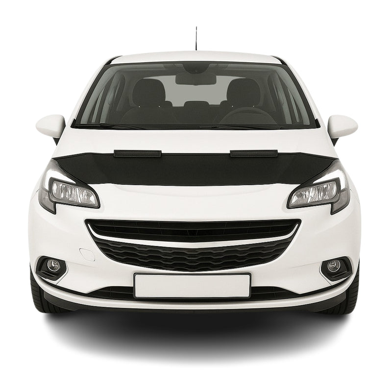 Haubenbra Steinschlagschutz Bonnet Bra für Opel Corsa 2015-2019 Schwarz Halb