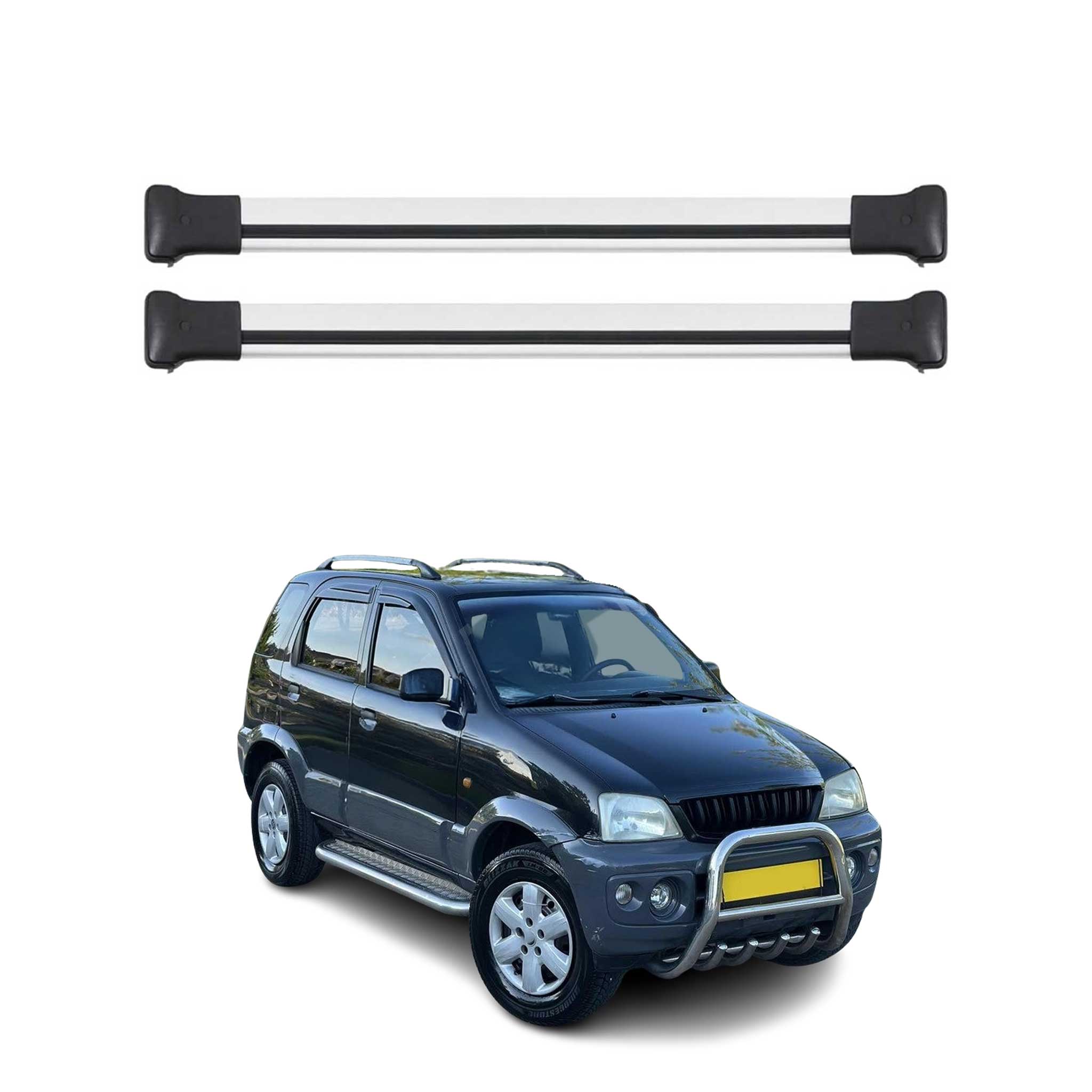 Dachträger Gepäckträger für Daihatsu Terios 1997-2005 Relingträger Alu Silber 2x