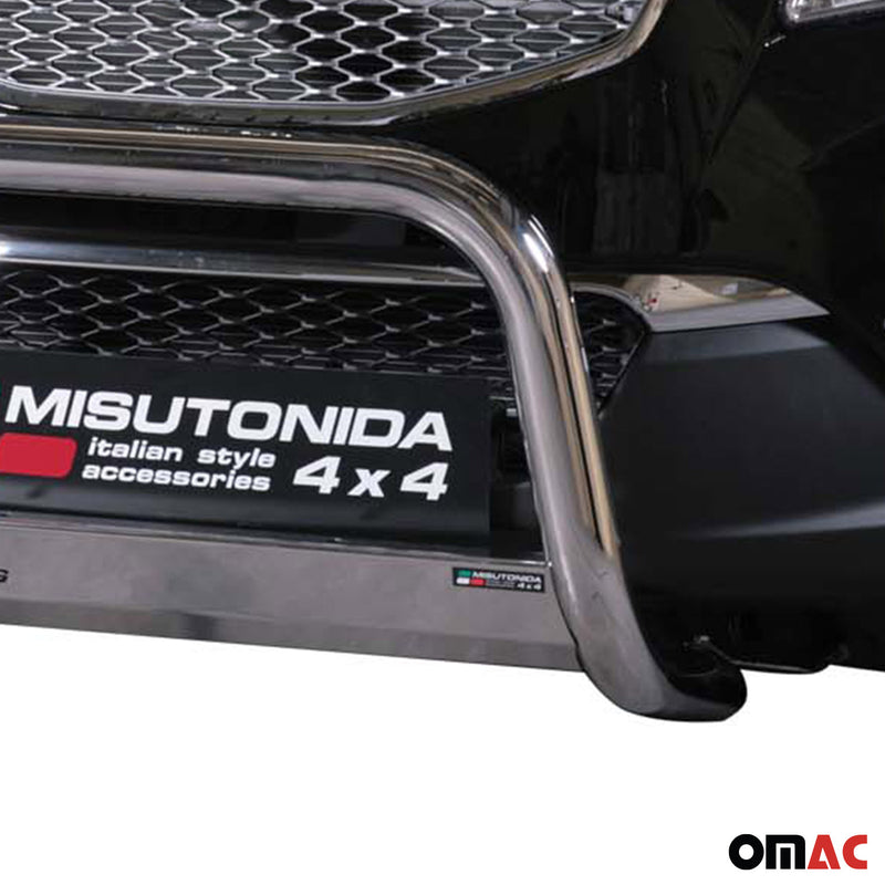 Frontbügel Frontschutzbügel für Ssangyong Korando 2011-2019 ø63mm Stahl Silber