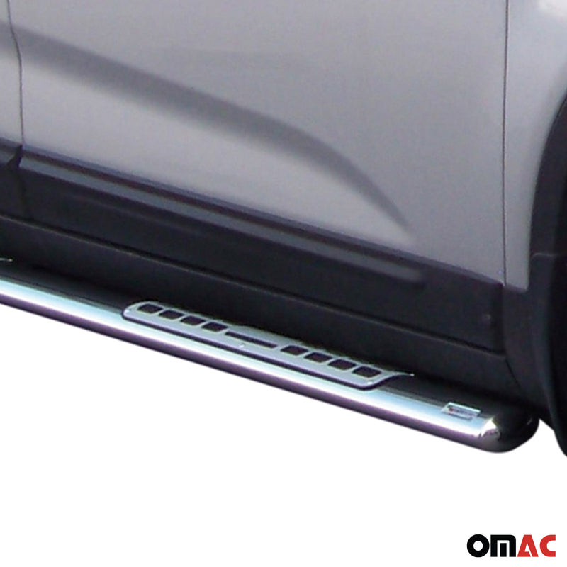 Edelstahl Seitenschweller Schwellerrohre für Kia Sorento 2009-2012 Silber