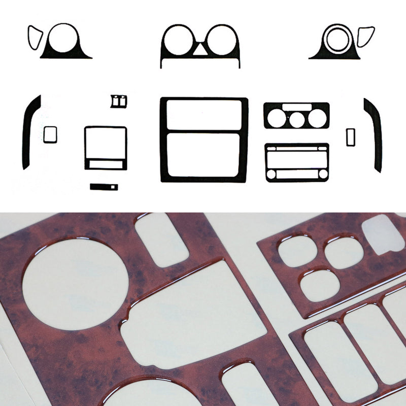 Innenraum Dekor Cockpit für VW Caddy 2003-2010 Wurzelholz Optik 16tlg