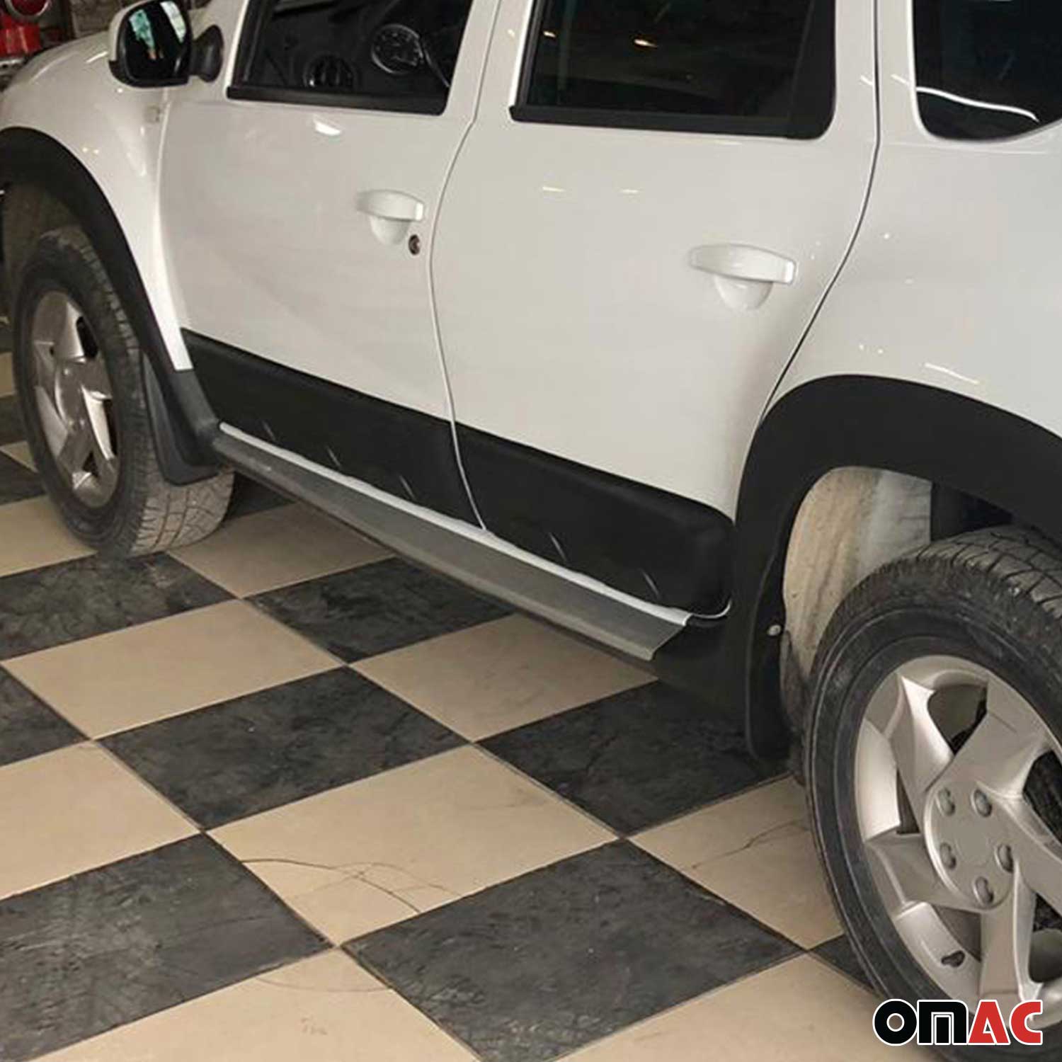Türschutzleisten Seitenschutz für Dacia Duster mk1 2010-2017 ABS Schwarz 4tlg