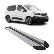 Seitenschweller Trittbretter Schweller für Peugeot Partner 2018-26 Kombi L1 Grau