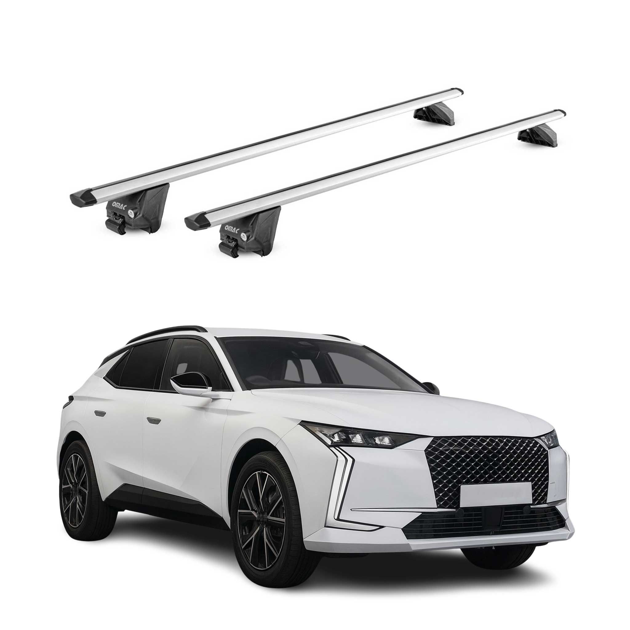 Dachträger Grundtäger für DS 4 Cross 2021-2026 100kg Aluminium Silber 2tlg ABE