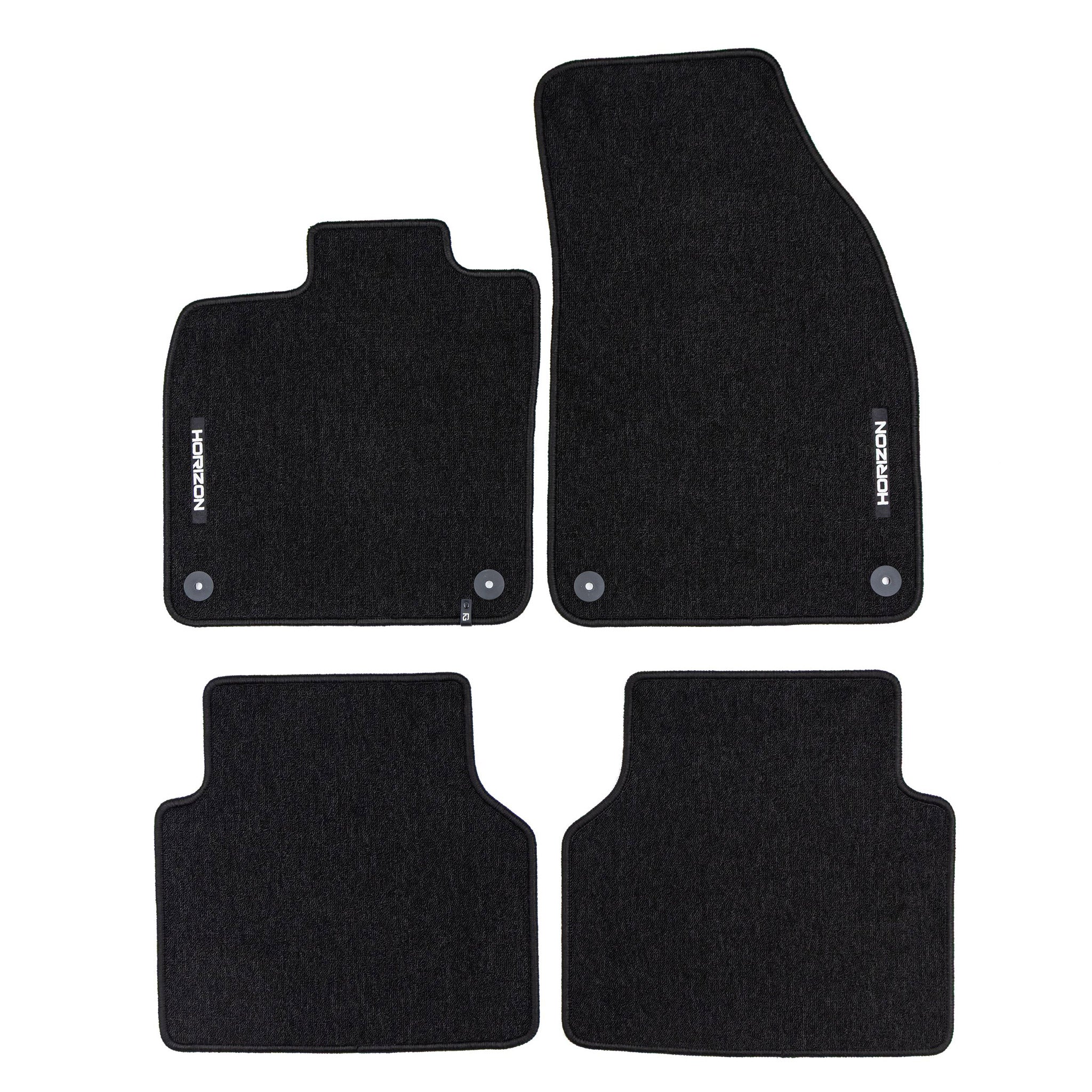 Velours Fußmatten für Skoda Enyaq iV Suv 2020-2025 Autoteppich Schwarz 4 tlg