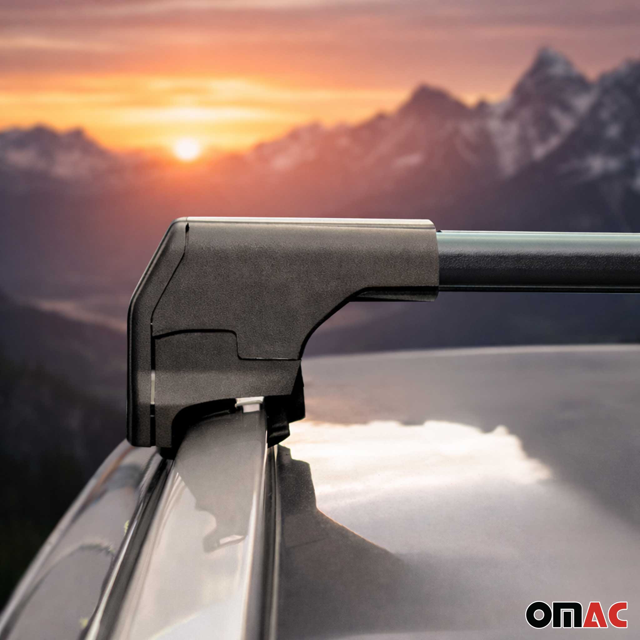 Dachträger Grundtäger für Audi Q3 mk1 2011-2018 75kg Aluminium Schwarz 2 tlg