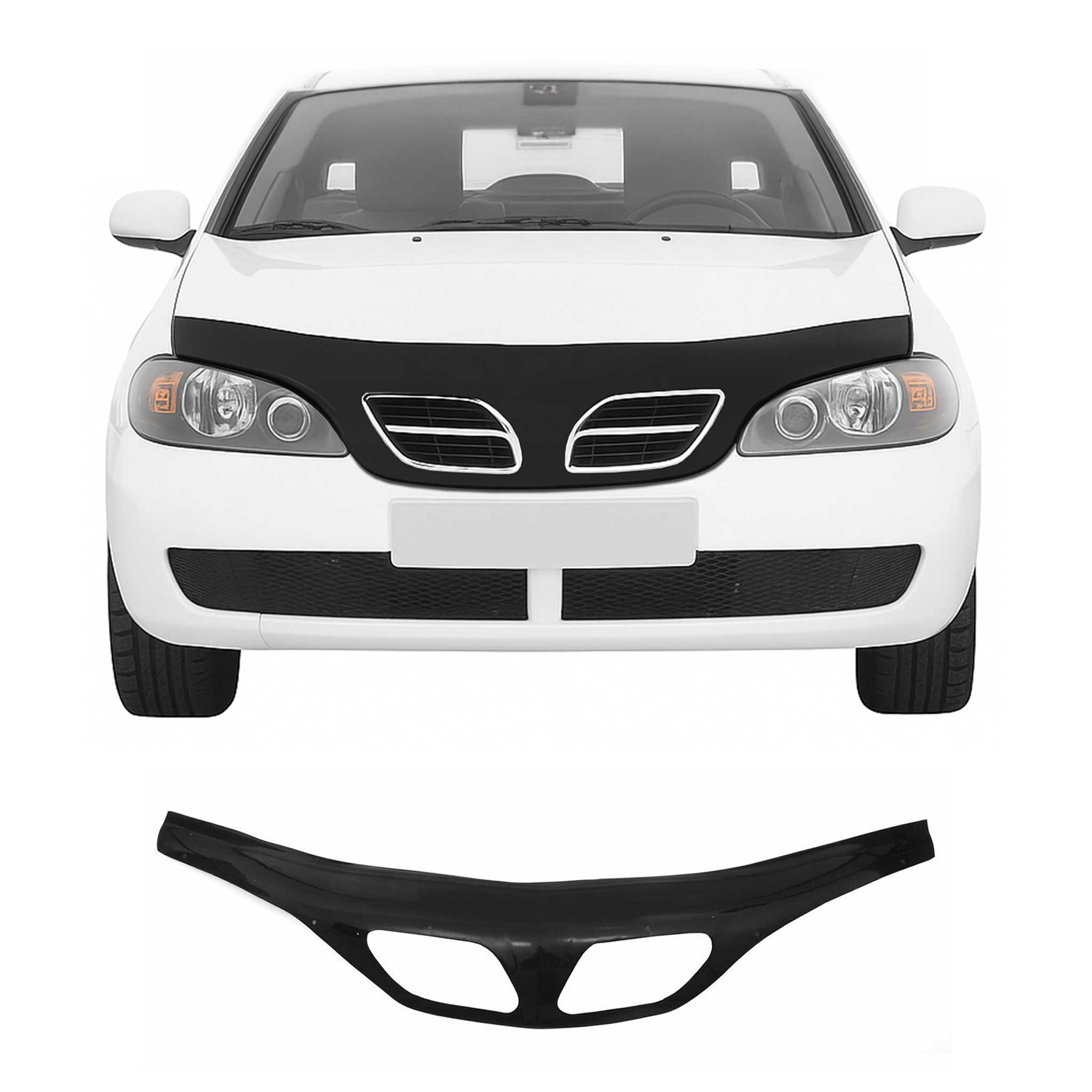 Motorhaube Deflektor Insektenschutz für Nissan Primera mk2 1999-2002 FL Dunkel