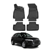 OMAC Gummimatten Fußmatten für Audi Q5 FY 2017-2024 TPE Automatten Schwarz 4x