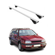 Dachträger Gepäckträger für VW Golf 1998-2003 Grundträger Metall Silber 2tlg