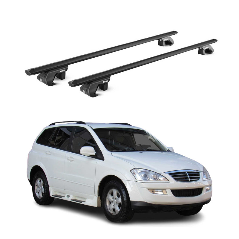Dachträger Grundtäger für Ssangyong Kyron 2005-2014 5 tür 90kg Alu Schwarz ABE