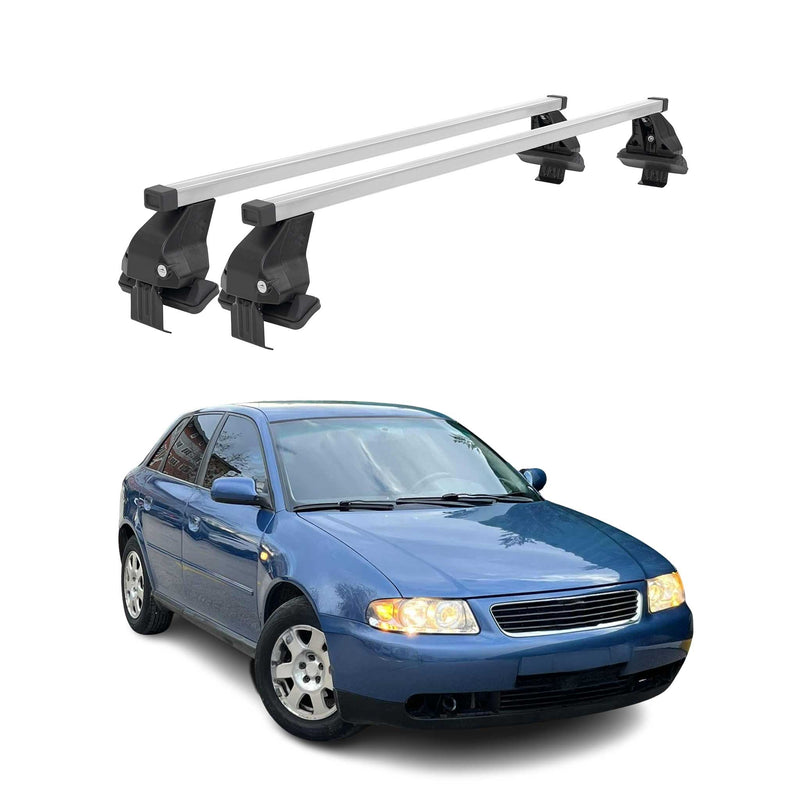 Menabo Dachträger Grundtäger für Audi A3 8L1 1996-2003 5Tür 50kg Stahl Silber 2x