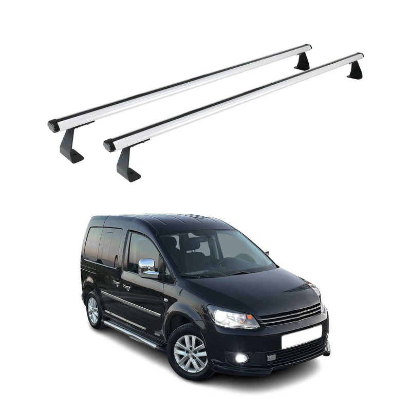 Dachträger Grundtäger für VW Caddy 2004-2015 75kg Aluminium Silber 2 tlg