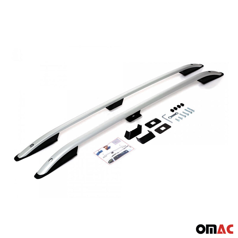 Dachreling Dachträger für Peugeot 3008 2016-2019 Grau Aluminium 2 tlg