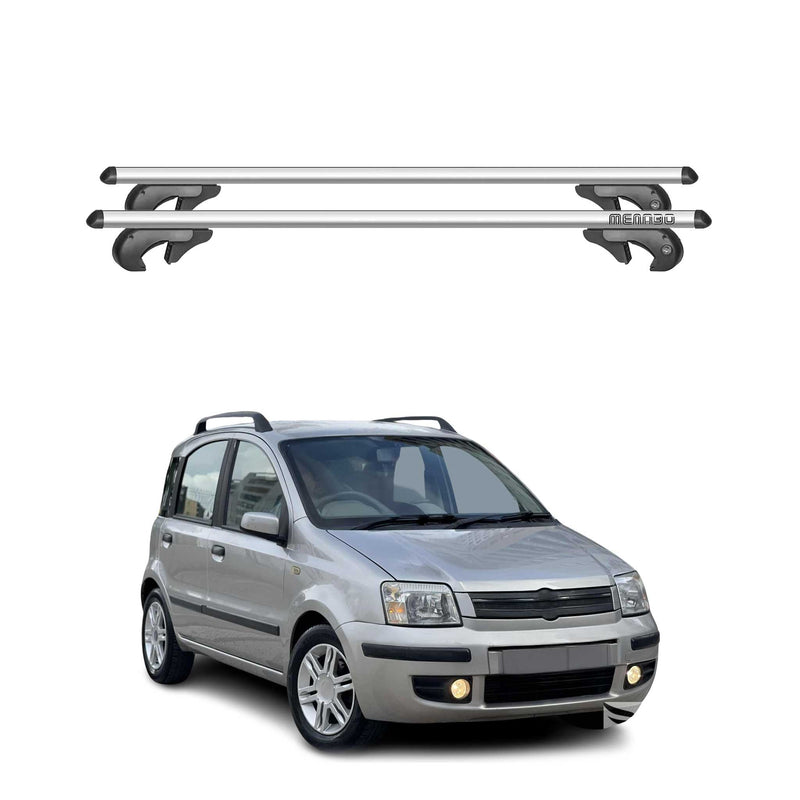 Menabo Dachträger Grundtäger für Fiat Panda 169 Cross 2003-2015 90kg Alu Grau 2x