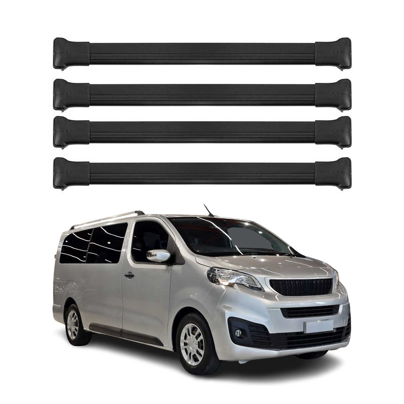 Dachträger Grundtäger für Fiat Scudo 2022-2025 75kg Aluminium Schwarz 4 tlg