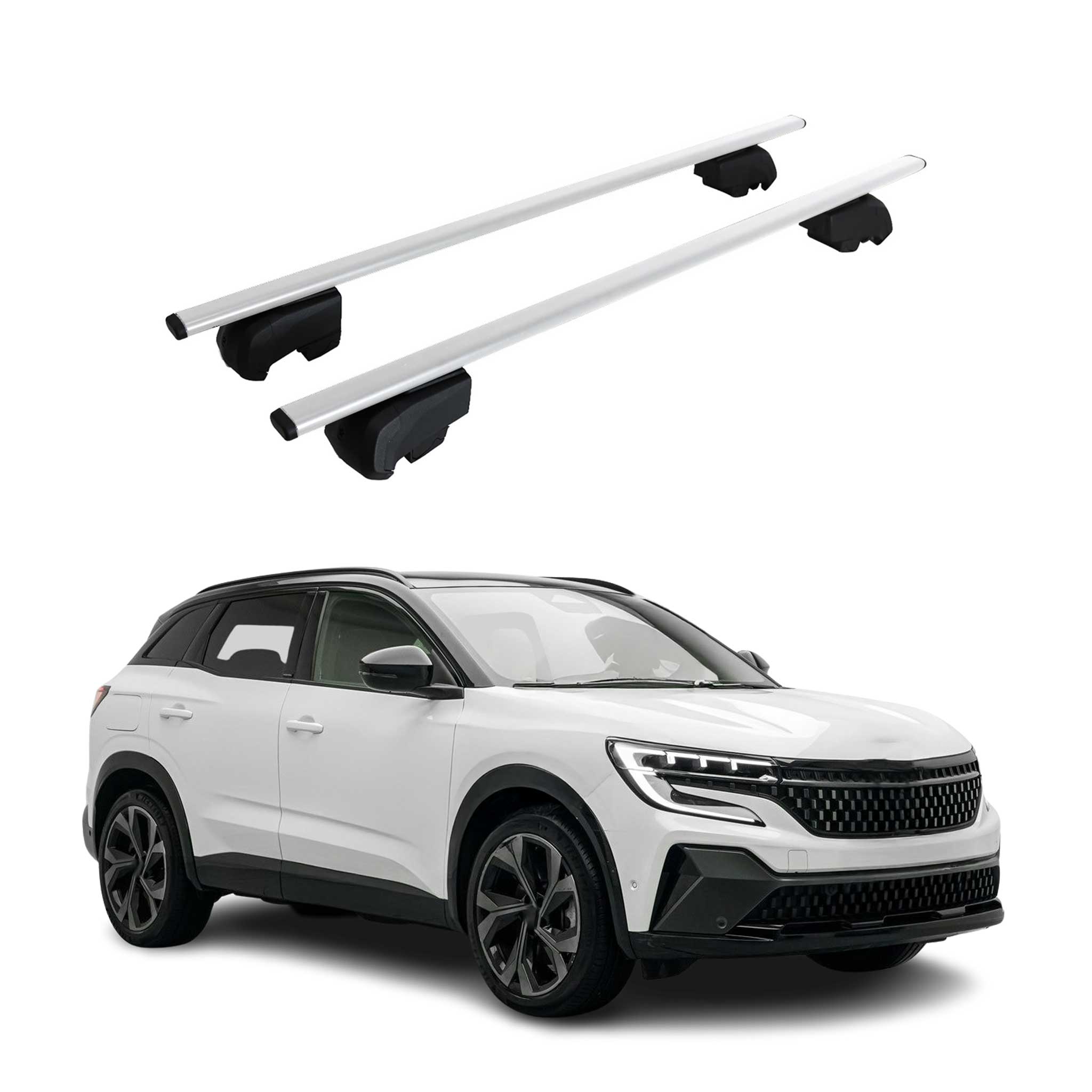 Dachträger Grundträger für Renault Austral 2022-2026 Metall Silber 2tlg