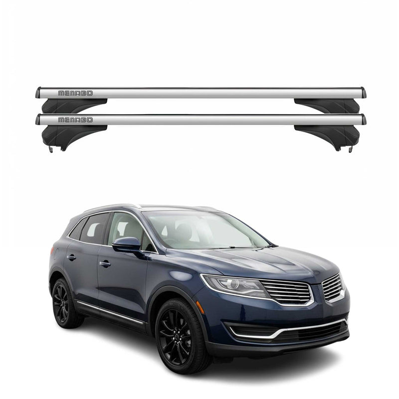 Menabo Dachträger Grundtäger für Lincoln MK-X II 2016-2018 Aluminium Silber 2tlg
