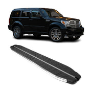 Trittbretter Seitenschweller für Dodge Nitro 2007-2011 Edelstahl Schwarz Silber
