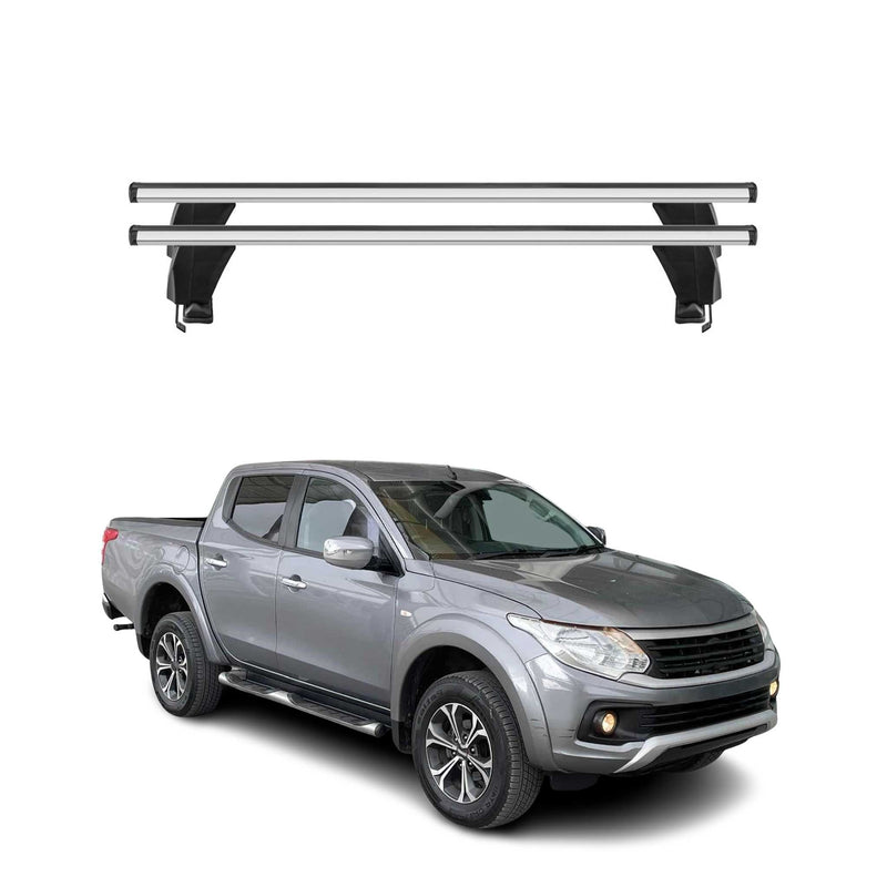 Menabo Dachträger Grundtäger für Fiat Fullback 2016-2019 50kg Alu Silber 2 tlg