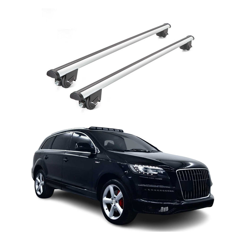 Dachträger Grundtäger für Audi Q7 2005-2015 100kg Aluminium Silber 2 tlg ABE