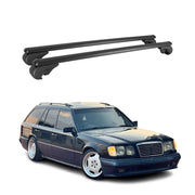 Dachträger für Mercedes E Klasse S124 T-Model Gepäckträger Aluminium Schwarz 2x