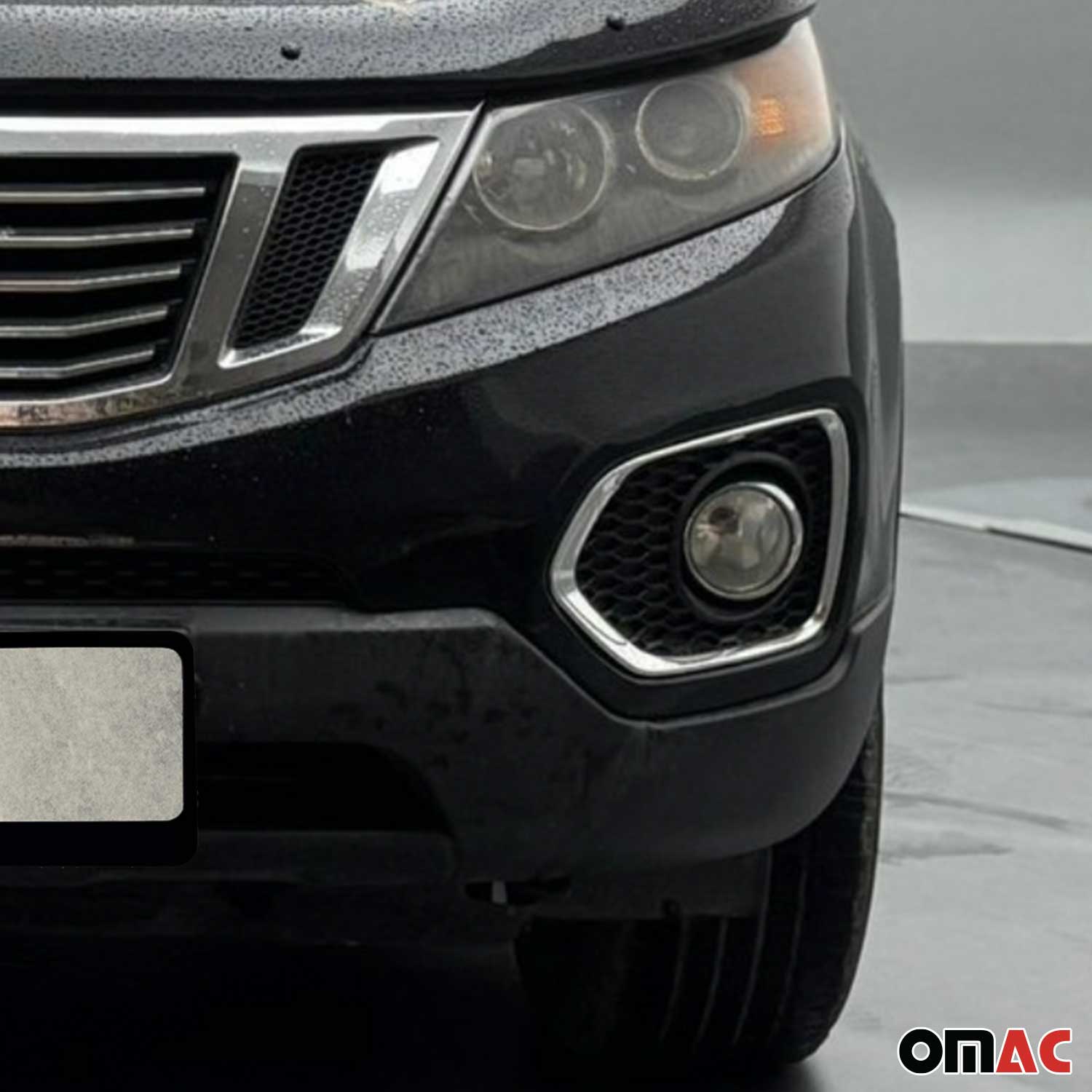 Nebelscheinwerfer Rahmen Umrandung für Kia Sorento 2010-2012 Edelstahl Chrom 2x