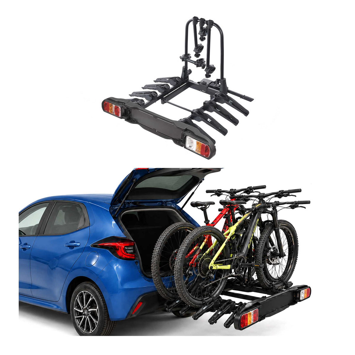 Fahrradträger Anhängerkupplung Universell 4 Räder klappbar Schloss