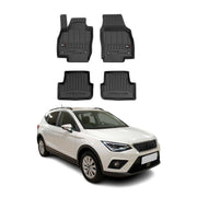 OMAC Gummi Fußmatten für Seat Arona 2017-2026 Premium TPE Automatten Schwarz 4x