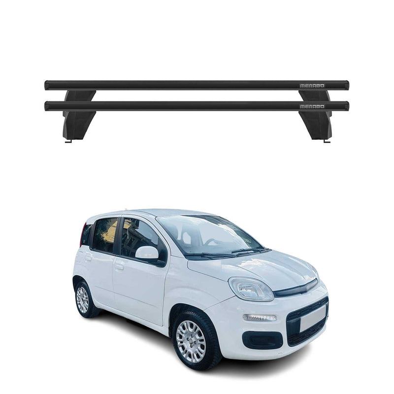 Menabo Dachträger Grundtäger für Fiat Panda 2012-2025 75kg Alu Schwarz 2 tlg