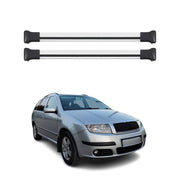 Dachträger Grundtäger für Skoda Fabia mk1 Kombi 2000-2007 Aluminium Silber 2 tlg