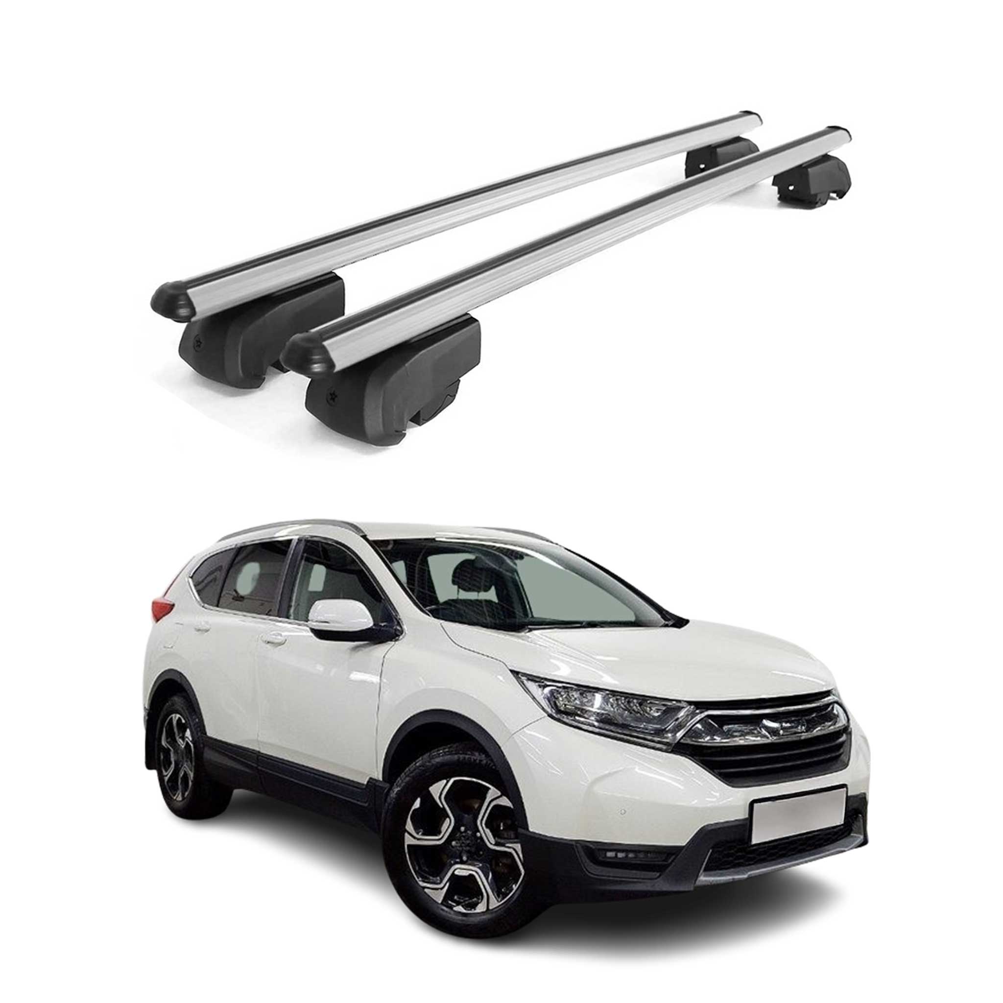 Dachträger Gepäckträger für Honda CR-V 2019-2023 Querträger ABE Alu Grau 2x