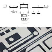 Innenraum Dekor Cockpit für Citroen Jumpy 2007-2016 Piano Schwarz Optik 12tlg