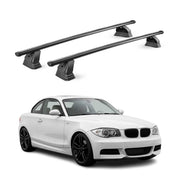 Stahl Dachträger für Bmw 1er coupè E82 2007-2013 TÜV Abschließbar 2tlg Schwarz