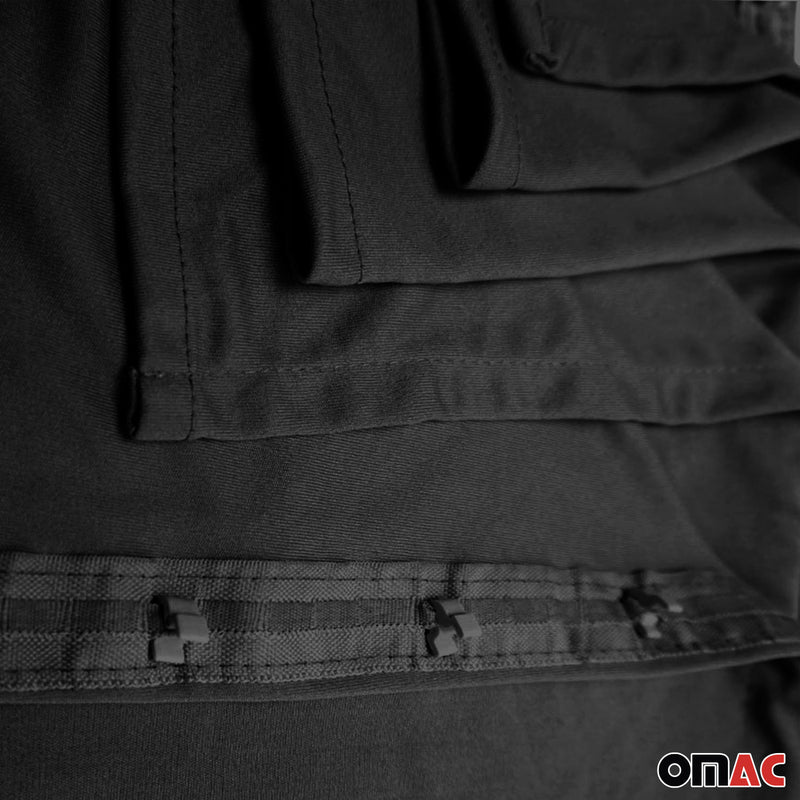 Maß Gardinen Sonnenschutz für VW Crafter H2 Heckklappe Vorhänge Schwarz