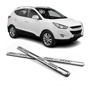 Edelstahl Seitenschweller Schwellerrohre für Hyundai Tucson 2004-2009 Silber